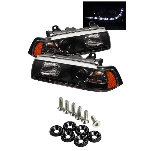 Headlight Bulbs Carpart4u CP4-PW-BMWE36-2D-DRL-BK+SPWSR-BK