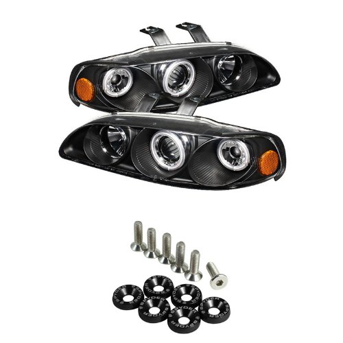 Headlight Bulbs Carpart4u CP4-PW-HC921P-23D-CCFL-BK+SPWSR-BK