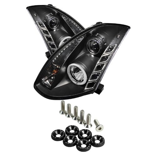 Headlight Bulbs Carpart4u CP4-PW-IG35032D-CCFL-DRL-BK+SPWSR-BK