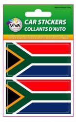 2 South Africa Country Flag Set of Small Automobile Bumper Stickers Decals ... 1 3/8 X 2 3/4 Inches ... New in Package Bumper Stickers, Decals & Magnets VIVA SOUVENIRS