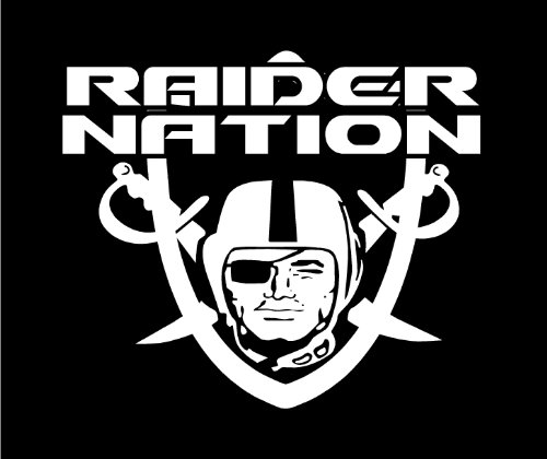 Raider Nation Jumbo Heavy Duty Decal Sticker 10 X 12 Wide By Decals N Tees Bumper Stickers, Decals & Magnets Decals N Tees