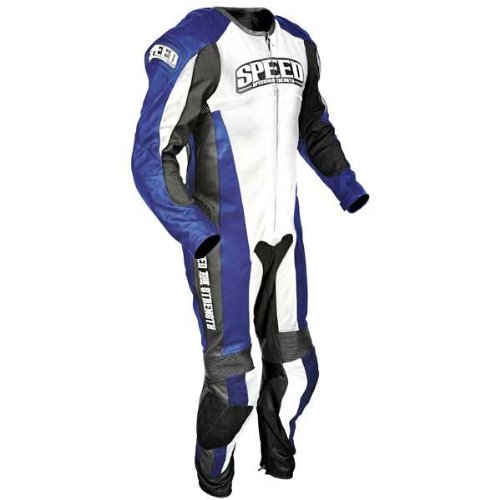 Speed and Strength Triple Crown One-Piece Leather Suit - 40/Blue Racing Suits Speed and Strength 87-7298