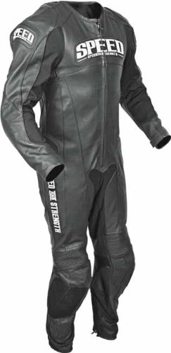 Speed and Strength Triple Crown One-Piece Leather Suit - 48/Black Racing Suits Speed and Strength 87-7279