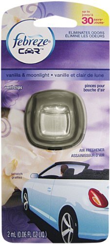 Febreze Car Vent Clips Air Freshener and Odor Eliminator, Vanilla & Moonlight Scent Air Fresheners Febreze 92328907