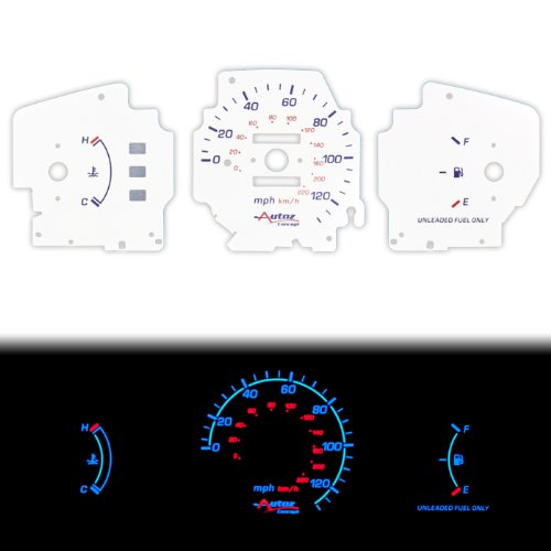 GG-HOCIV9295120-0-0M, Dash Cluster Dashboard Reverse Indiglo El Glow Replacement Gauge White Face Indicator Mileage Fuel Level Water Temperature for Manual MT Transmission Fuel DNA GG-HOCIV9295120-0-0M