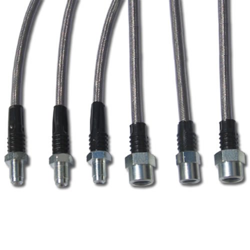 Techna-Fit Stainless Steel Brake Line Kit for BMW - BMW-110 - Red ABS Techna-Fit BMW-110RD