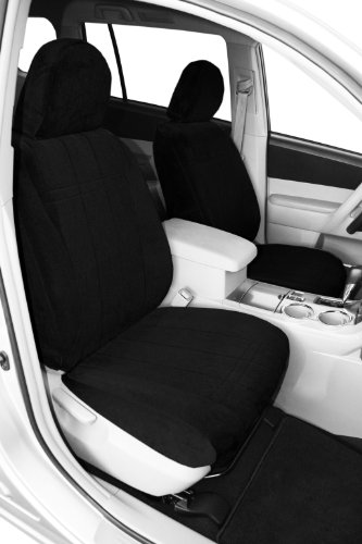 CalTrend Front Row Bucket Custom Fit Seat Cover for Select Nissan 370Z Models Models - O.E. Velour (Black Classic Insert and Trim) Accessories CalTrend NS140-01RA