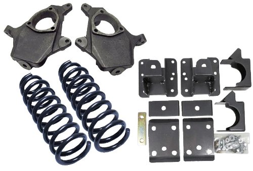 2007-13 Chevy Silverado 1500 Drop Kit 4 Front and 6 Rear Springs Spindles Flip Body Lift Kits WnP K-DR-GM07-46-V8-001