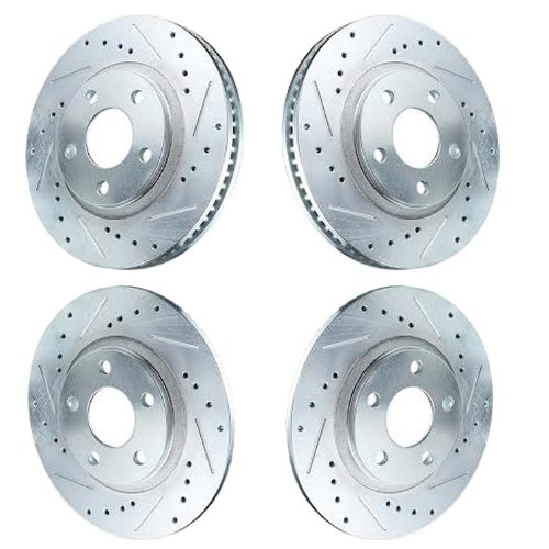 1997 - 2001 ACURA INTEGRA ( EXCLUDING TYPE-R MODELS ) FRONT AND REAR CROSS DRILLED AND SLOTTED SPORT BRAKE ROTOR PACKAGE Rotors Brakewerkz CFCNS-31216FR