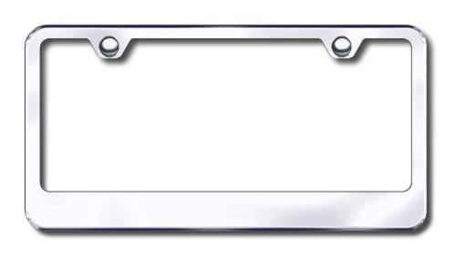 Chrome 2 Hole Wide Bottom License Plate Frame - Tag Holder Frames Au-tomotive Gold LF.462.C AG