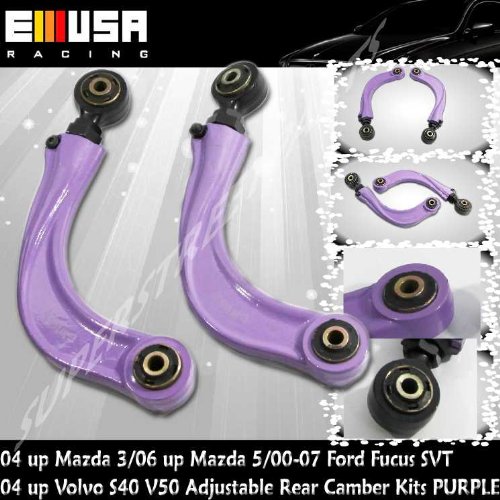 Purple 04up Mazda 3,06up Mazda 5,00-07 Ford Focus, SVT ,04up Volvo S40 V50 Adjustable Rear Camber Kits Manifolds emusa CK MZ M3 PR