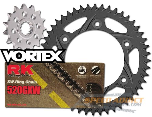 RK Vortex O-Ring Blk QA Chain and Sprocket Kit for SUZ GSX-R1000 01-06 Chain & Sprocket Kits RK Vortex 3106-018RB