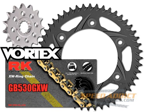 RK Vortex Gld O-Ring Blk OE Chain and Sprocket Kit SUZ GSX1300R (Hayabusa) 99-07 Chain & Sprocket Kits RK Vortex 3136-994AK