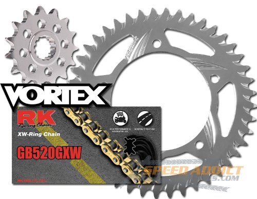 RK Vortex Gld O-Ring Alu QA Chain and Sprocket Kit for KAW ZX900B (ZX-9R) 94-97 Chain & Sprocket Kits RK Vortex 2098-948RG