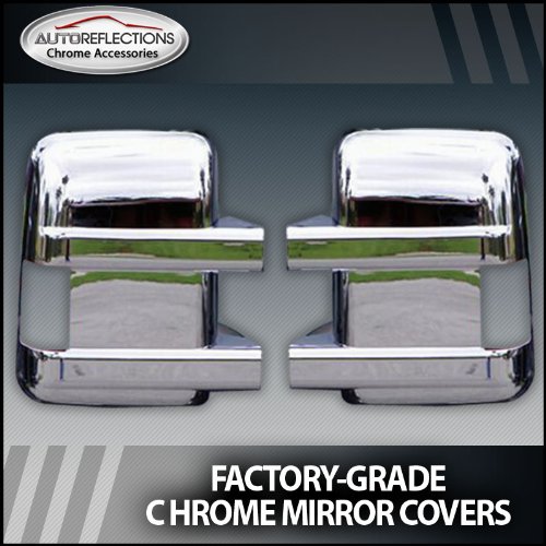 2008-2013 Ford Super Duty Chrome Mirror Covers (Towing Mirror with Turn Signal) Exterior Mirrors Upgrade Your Auto Private Label-Superduty