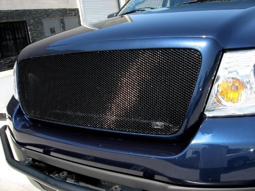 2004-2005 FORD F150 GRILLE UPPER (fits all grille shells) and BUMPER INSERT (Black Finish) Grilles Grillcraft F1308-07B