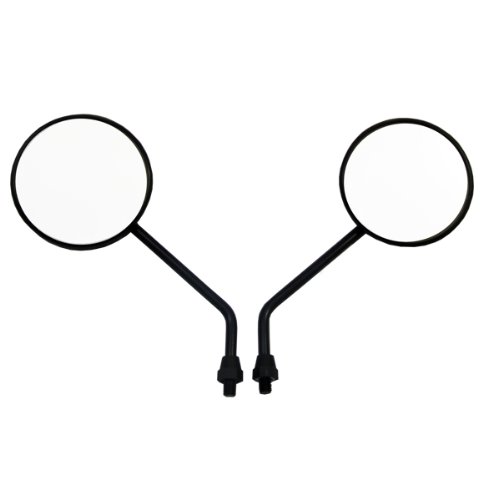 2 Black Round 4 Motorcycle Mirrors Pair for Yamaha XT 600,XT 660,XT 660X Mirrors vipcycle.com BRM430000