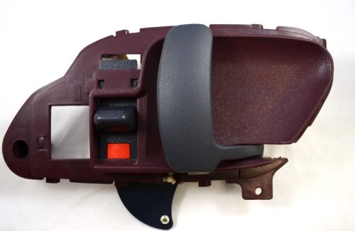 PT Auto Warehouse GM-2576L-RH - Inside Interior Inner Door Handle, Red Housing with Gray Lever - Passenger Side Body PT Auto Warehouse GM-2576L-RH