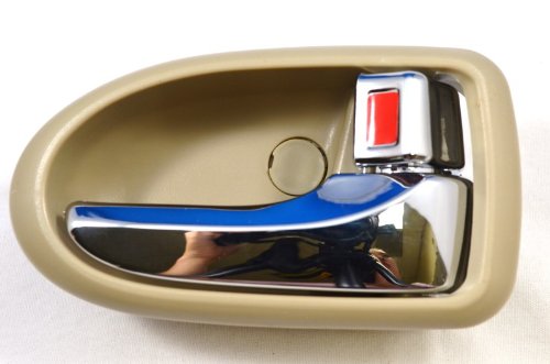 PT Auto Warehouse MA-2801ME-RH - Inside Interior Inner Door Handle, Beige/Tan Housing with Chrome Lever - Passenger Side Body PT Auto Warehouse MA-2801ME-RH