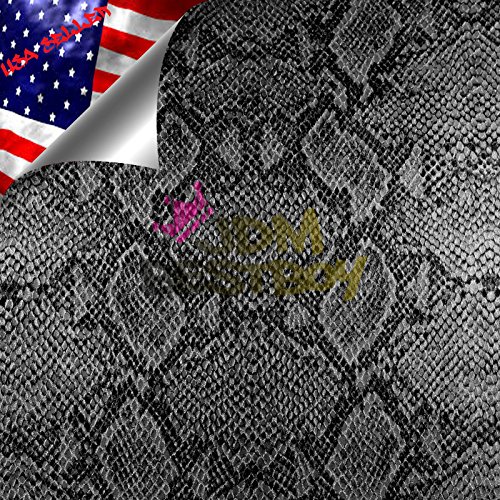 Gray Python Snake Skin Texture Vinyl Wrap Sticker Decal Film Sheet - 4X8 Sample Vinyl Wraps JDMBESTBOY PYTSNAKESKIN-4
