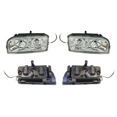 HEADLIGHT SET FOR 1994-1997 VOLVO 850 (CHROME, JEWEL WITH LED LIGHTS) - 8508202 Exterior Accessories Maniac EM 8508202