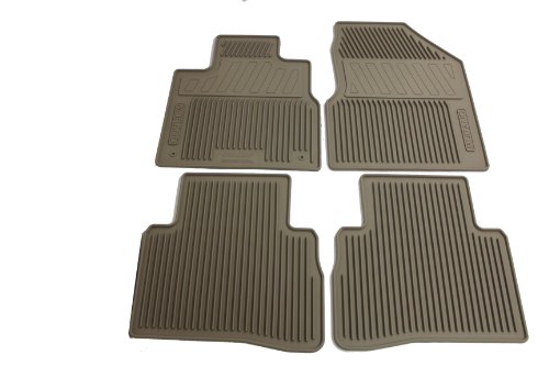 Genuine Nissan Accessories Custom Fit All Weather Floor Mat - Rubber (Beige), Set of 4 Custom Fit Nissan 999E1-CW001