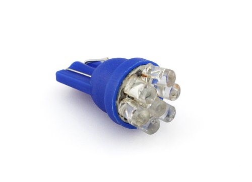 WHP7 Blue LED Light 2x T10 10mm x 30mm interior exterior Dome Map Indicator DC12V Marker Lights Moto-777 CK1-T10WHP7B