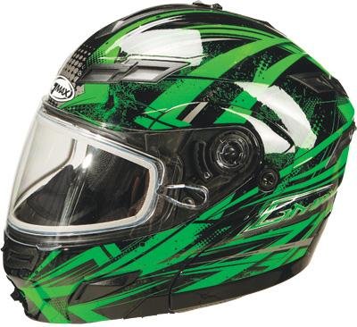 GMAX GM54S Modular Snow Helmet With Dual Pane Shield Green XS/X-Small Helmets Gmax G2544223 TC-3