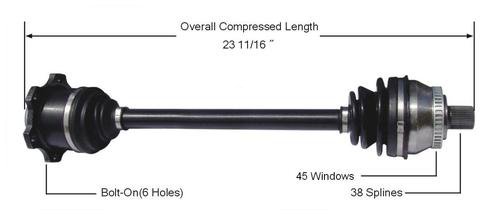 Prime Choice Auto Parts DSK854 Complete CV Joint Axle Shaft For Front Drivers Side Shafts Prime Choice Auto Parts DSK854