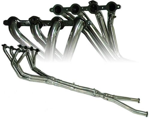 LG 09-13 Corvette C6 Street Series Stainless Steel Long Tube Headers w/ X Pipe - OffRoad Headers LG Motorsports C6STREET