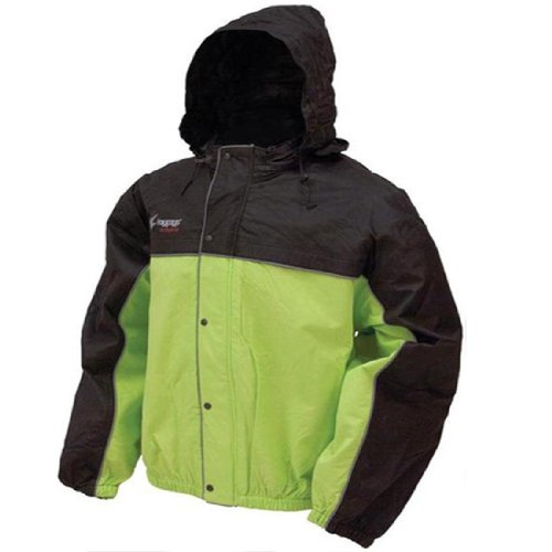 Frogg Toggs Road Toad Rain Jacket - X-Large/Black/Hi-Viz Green Rainwear Frogg Toggs BN64CJK