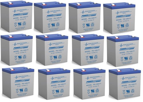 CyberPower Systems CP550HG 12V, 5.5Ah Lead Acid Battery - 12 Pack Batteries Powersonic PS-1250FMP12