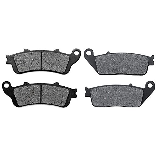 KMG 2002-2010 Honda FSC 600 Silverwing Non ABS Front + Rear Carbon Kevlar Organic NAO Brake Pads Set Pads KMG PAD261+PAD196-V01