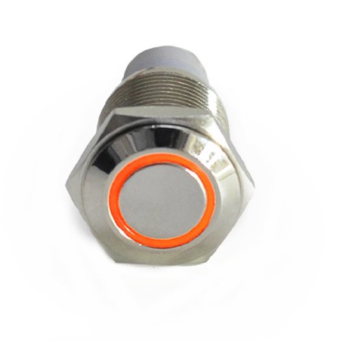 Orange Led Light 12V Push Button Metal Switch On/off Switch Pushbutton Switches nj365 Automotive ANO-27