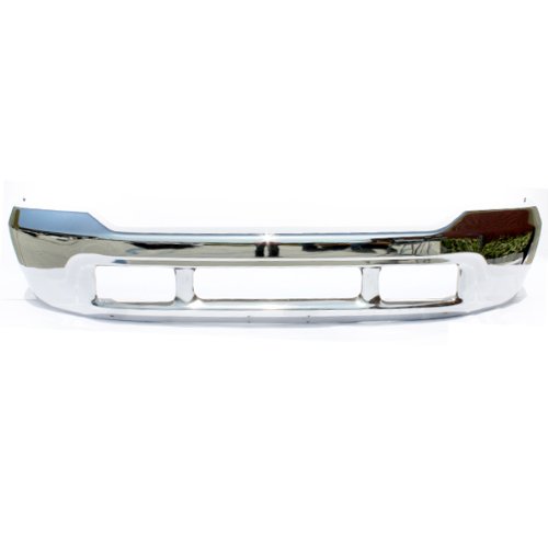 CarPartsDepot, Front bumper Face Bar Chrome Steel w/o Upper Valance Panel Holes Assembly, 340-18116-10 FO1002374 1C3Z17757MAA Bumpers CarPartsDepot 340-18116-10