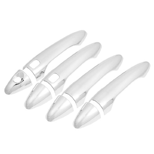 4 Pcs Adhesive Car Door Handle Cover Silver Tone for Kia K3 Body Amico Amico