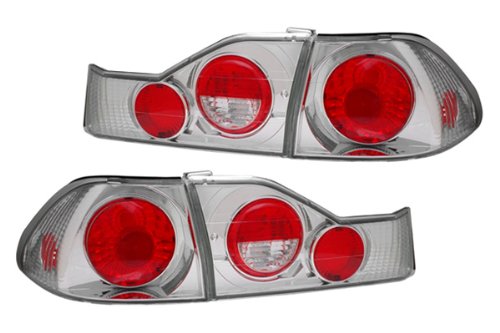 Honda Accord Chrome Tail Lights G2 - Fits: DX,EX,LX Sedan 4-Door Tail Lights LimeLite Performance lw-b-7573