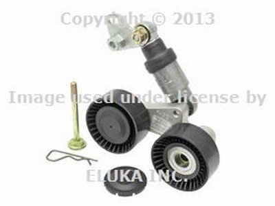 BMW Genuine Adjusting Pulley Assembly with Tensioner, Pulleys, and Base Plate - Water Pump/Alternator Belt for 740i 740iL 740iLP 540i 540iP X5 4.4i X5 4.6is Belt Tensioner BMW BMW11287515865888