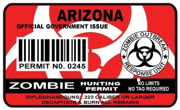 Bumper Stickers, Decals & Magnets  zombie 56