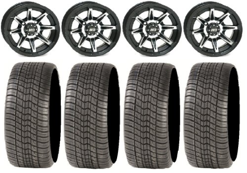 STI HD2 Matte Black Golf Wheels 12 205x30-12 Tires EZ-GO/Club Car (4) Categories KJ Motorsports STHD2B+2053012