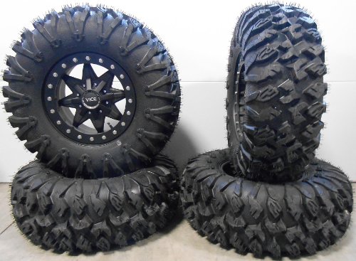 MSA Black Vice 14 ATV Wheels 30 EFX MotoClaw Tires Sportsman RZR Ranger ATV & UTV KJ Motorsports MSAM16FB14X7+30MC5