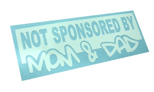 Not sponsored by MOM & DAD Decal JDM Car Window Vinyl Sticker (Come With hand decal) Bumper Stickers, Decals & Magnets stickerciti scd030