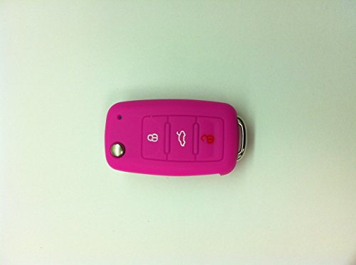 Remote Flip Key FOB keyless entry transmitter silicone case cover VW Volkswagen PINK Fuchsia Electronics Features