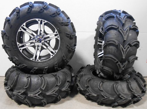 ITP SS212 14 Wheels Machined 28 Mud Lite XL Tires Kawasaki Teryx Mule ATV & UTV KJ Motorsports ITSS212M14x68+28MLXL3