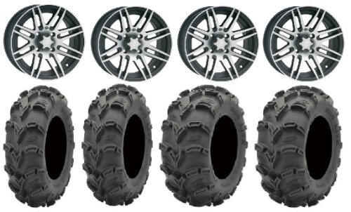 ITP SS316 14 Wheels Machined 28 Mud Lite XL Tires Polaris Sportsman RZR Ranger ATV & UTV KJ Motorsports ITSS316M14x7+28MLXL5