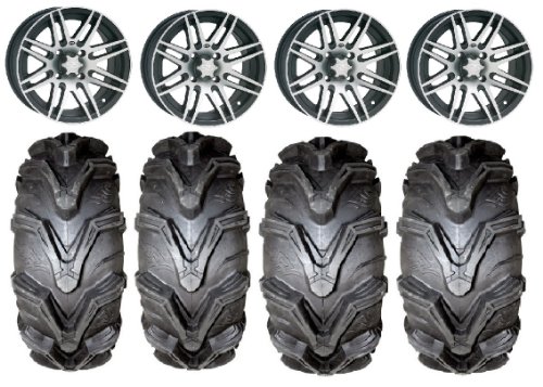 ITP SS316 14 Wheels Machined 27 EFX MotoMax Tires Can-Am Commander Maverick Renegade Outlander ATV & UTV KJ Motorsports ITSS316M14x7+27MM2