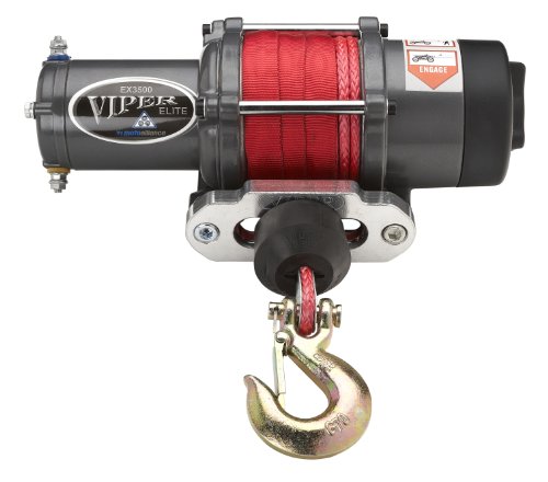 Viper Elite 3500lb ATV Winch & Custom Mount for Suzuki King Quad Models with RED AmSteel®-Blue synthetic rope Winches Moto Alliance EX3500-RE40-MA11951