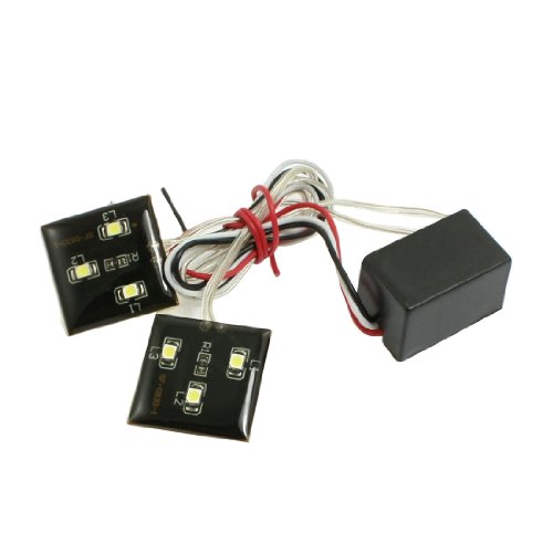 White Flash 6 1210 SMD LED Car Front Fender Bumper Side Marker Light Decor Marker Lights Amico a13011400ux0272