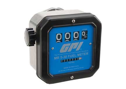 GPI MR 5-30-L6N Mechanical Fuel Meter with 3/4in NPT Thread Inlet/Outlet (Litres) - 126300-02 Fuel System Tools GPI