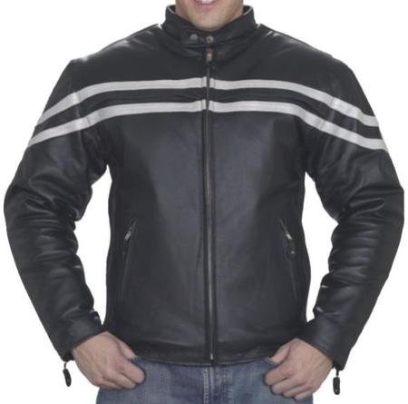 Jackets & Vests Billys Biker Gear MJ779-SLV-MD